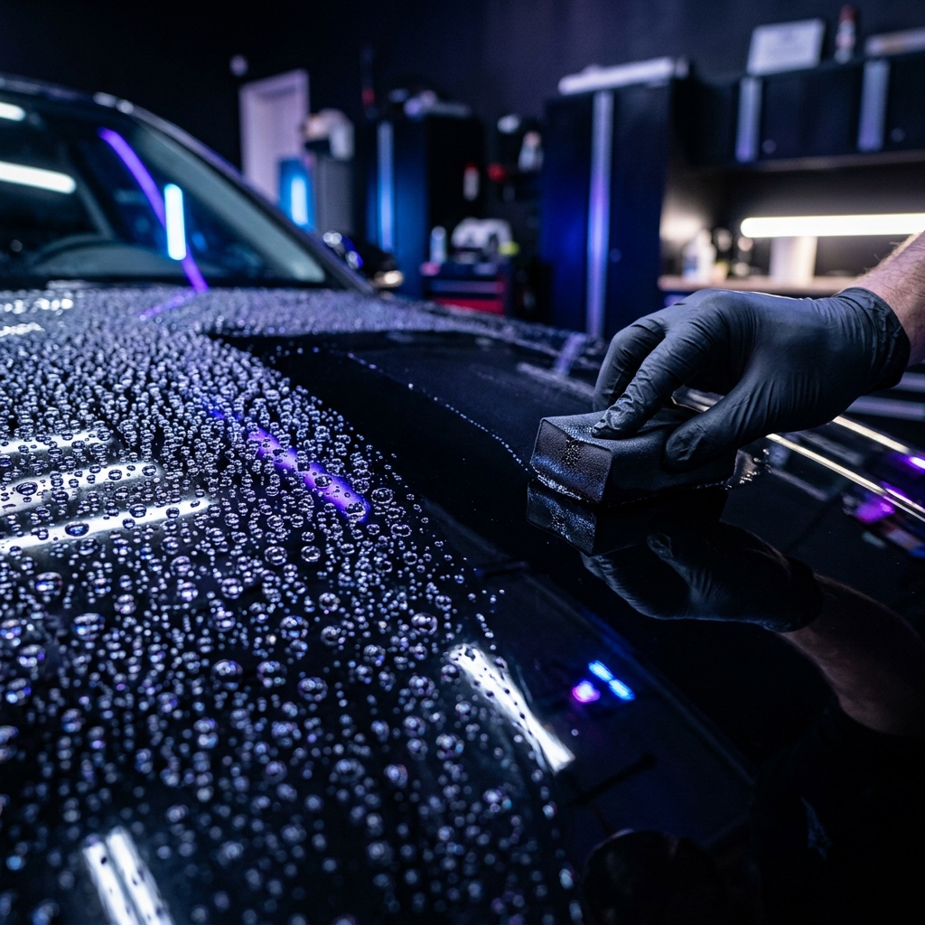 High-end ceramic coating application for luxury vehicles